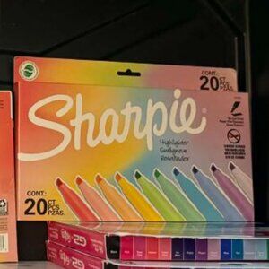 Sharpie Highlighters - 20 CT -  Multi colored - 2 available - NEW
